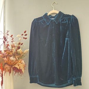 modcloth velvet button down